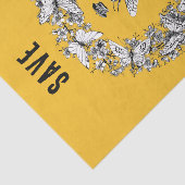 Queen Bee Rettete Butterfly Kraut Gelb Seidenpapier (Ausschnitt)