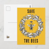 Queen Bee Rettete den Butterfly Kranz Postkarte (Vorne/Hinten)