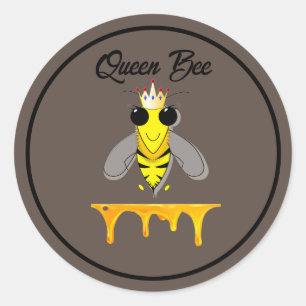 Queen Bee Runder Aufkleber