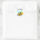 Queen Bee Runder Aufkleber (Tasche)
