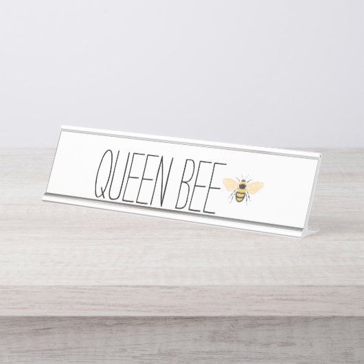 Queen Bee Schreibtischnamensplakette (Vorderseite )