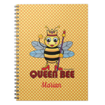 Queen Bee Spiral Notebook