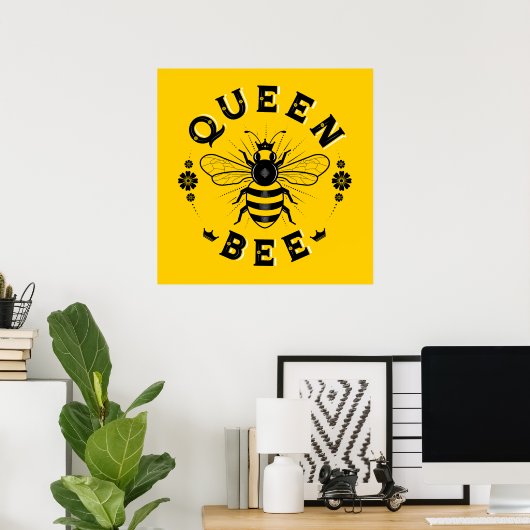 Queen Bee Square Poster (24x24) (Heimbüro)