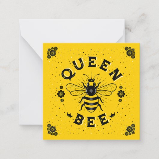 Queen Bee/Stationery Note Card Mitteilungskarte (Vorderseite)