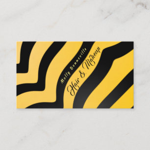 Queen Bee Stripes Yellow Black Business Card Visitenkarte