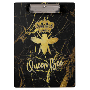 QUEEN BEE Süßes Klemmbrett Gold & Schwarz Bestsell