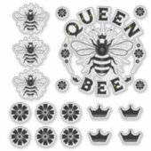 Queen Bee Transparent Vinyl Stickers Aufkleber (Vorderseite)