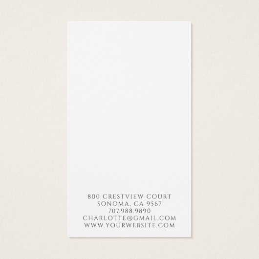 Queen Bee Typografy Earring Juwelier Display Card (Rückseite)