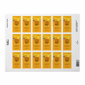 Queen Bee Vertical Honey Jar Labels Adressaufkleber (Vorne)