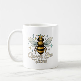Queen Bee Vibes Gold Crown Kaffeetasse