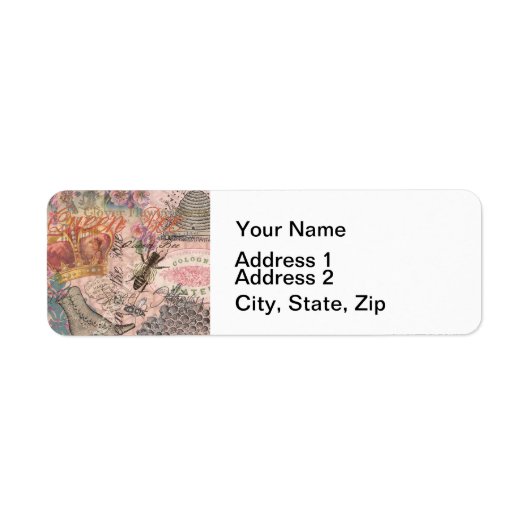 Queen Bee Vintag schöne Collage (Vorne)