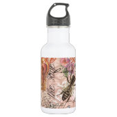 Queen Bee Vintag schöne Collage Edelstahlflasche (Vorderseite)