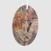 Queen Bee Vintag schöne Collage Ornament (Vorderseite)