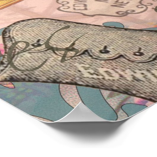 Queen Bee Vintag schöne Collage Poster (Ecke)