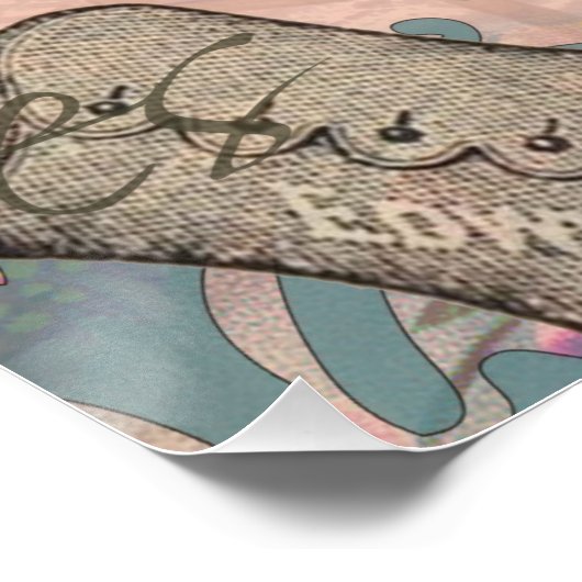 Queen Bee Vintag schöne Collage Poster (Ecke)