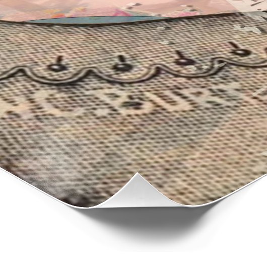 Queen Bee Vintag schöne Collage Poster (Ecke)