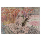 Queen Bee Vintag schöne Collage Schneidebrett (Vorderseite)