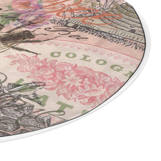 Queen Bee Vintag schöne Collage Schneidebrett (Ecke)