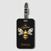 Queen Bee Vintage Personalisiert Gepäckanhänger (Vorderseite Vertikal)