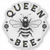 Queen Bee Vinyl Sticker (Vorderseite)