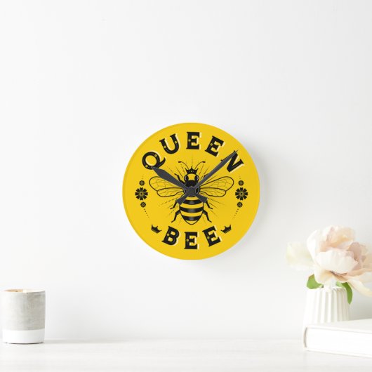 Queen Bee Wall Clock Runde Wanduhr (Zuhause)