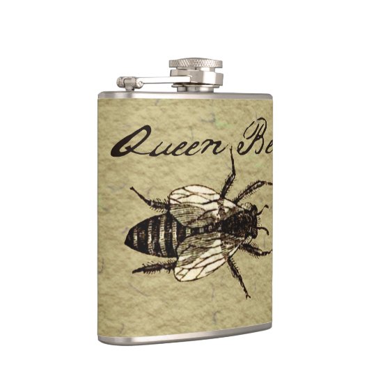 Queen Bee Wildlife Bug Insect Flachmann (Rechts)