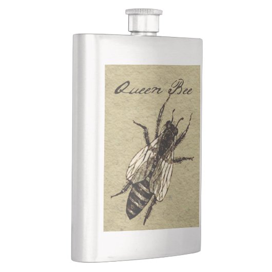 Queen Bee Wildlife Bug Insect Flachmann (Rechts)