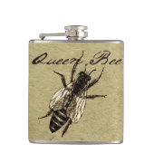 Queen Bee Wildlife Bug Insect Flachmann (Vorderseite)