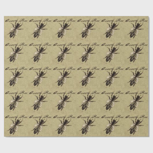 Queen Bee Wildlife Bug Insect Geschenkpapier (Flach)
