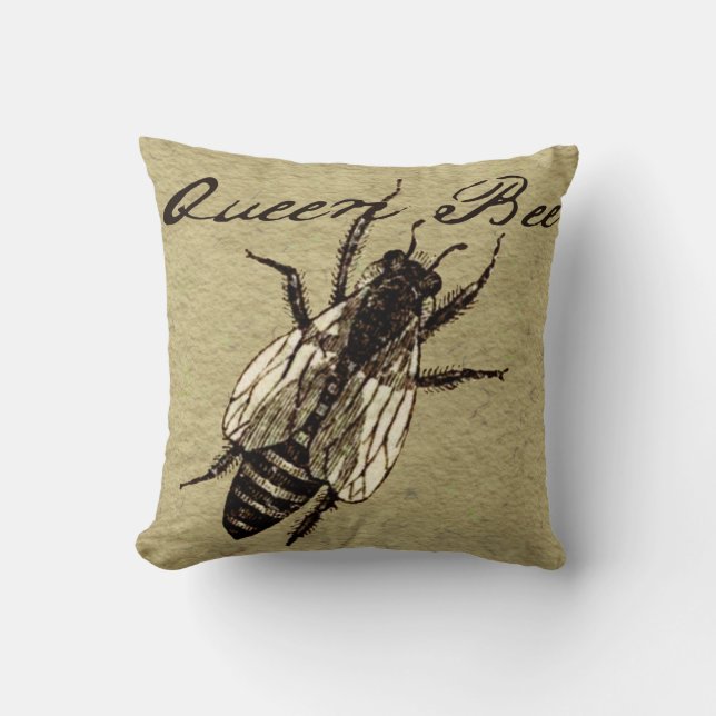 Queen Bee Wildlife Bug Insect Kissen (Vorderseite)