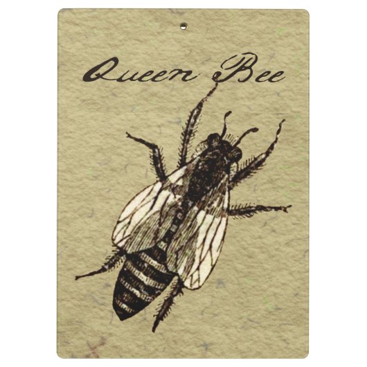 Queen Bee Wildlife Bug Insect Klemmbrett (Rückseite)