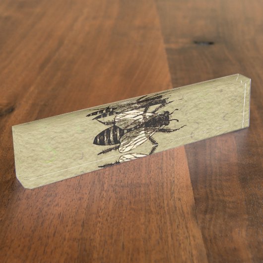 Queen Bee Wildlife Bug Insect Namensplakette (Seite)