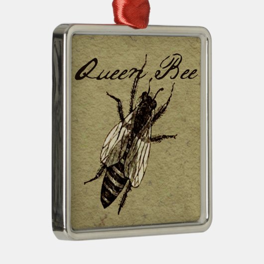 Queen Bee Wildlife Bug Insect Ornament Aus Metall (Rechts)