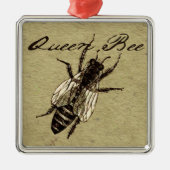 Queen Bee Wildlife Bug Insect Ornament Aus Metall (Vorne)