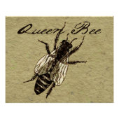 Queen Bee Wildlife Bug Insect Poster (Vorderseite)