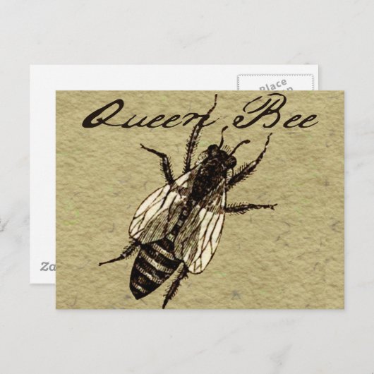 Queen Bee Wildlife Bug Insect Postkarte (Vorne/Hinten)