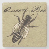 Queen Bee Wildlife Bug Insect Steinuntersetzer (Vorderseite)