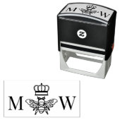 Queen Bee With Crown Couple 2 Initial Monogram Permastempel (Beispiel)