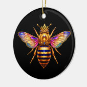 Queen Bee With Crown Keramik Ornament (Links)