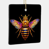 Queen Bee With Crown Keramikornament (Rechts)