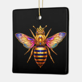 Queen Bee With Crown Keramikornament (Links)