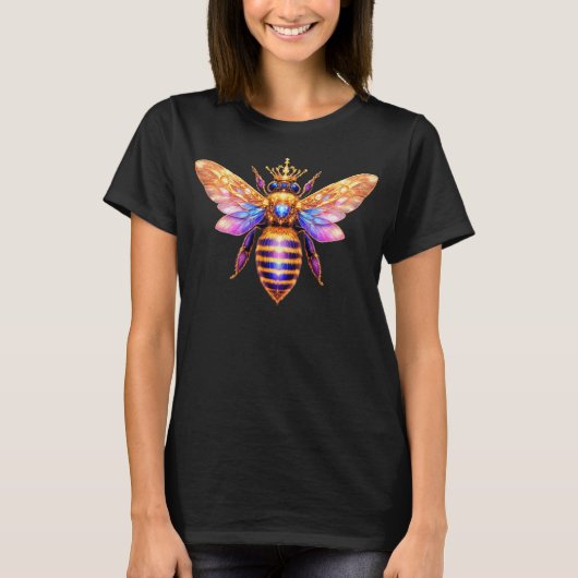 Queen Bee With Crown T-Shirt (Vorderseite)