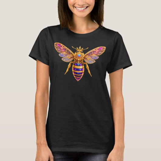 Queen Bee With Crown T-Shirt (Vorderseite)