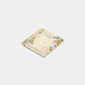 Queen Bee Yellow Gold Rose Floral Monogramm 3x3 Post-it Klebezettel (angewinkelt)