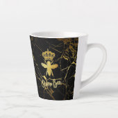 QUEEN BEEN Gold Black Marble Latte Tasse (Rechts)