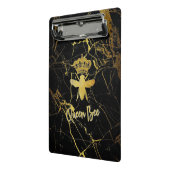 QUEEN BEEN Moderne Mini Clipboard Gold & Black Klemmbrett (Gewinkelt2)