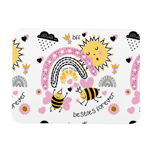 Queen Bees Best Friends Forever Niedliche BESTE FR Magnet (Horizontal)