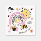 Queen Bees Best Friends Forever Niedliche BESTE FR Serviette (Vorderseite)
