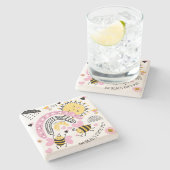 Queen Bees Best Friends Forever Niedliche BESTE FR Steinuntersetzer (Seitenansicht)