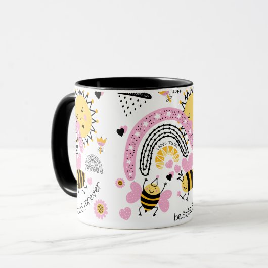 Queen Bees Best Friends Forever Niedliche BESTE FR Tasse (Vorderseite Links)